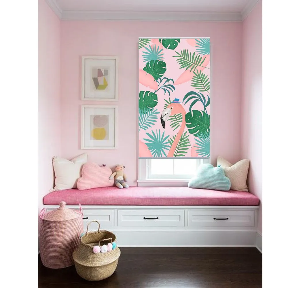 Pink Flamingo Pink Room Design Window Roller Shade