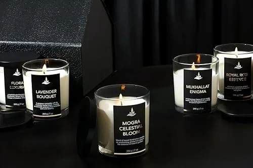 PROSPERRO LUMO by Parkash Candles Premium Floral Fusion Scented Jar Candle Set of 10 || Home Décor