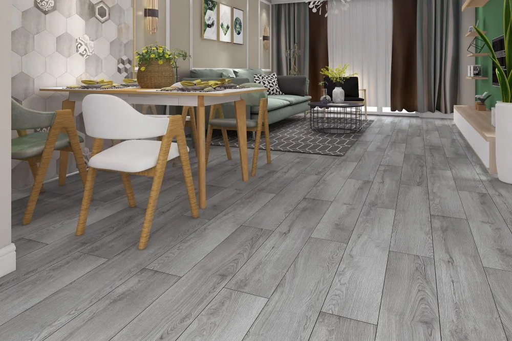 Rigid Core SPC Flooring Gray 12mil wear layer