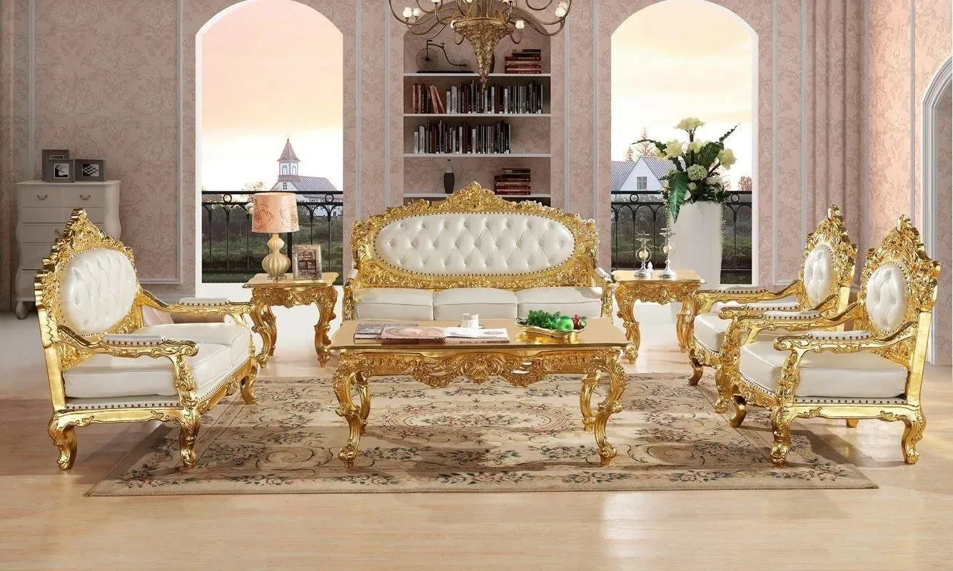 Royal Antique Golden Carved Sofa Set