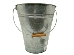 Rustic Metal Farmhouse Decorative Storage Bucket, 12-inch