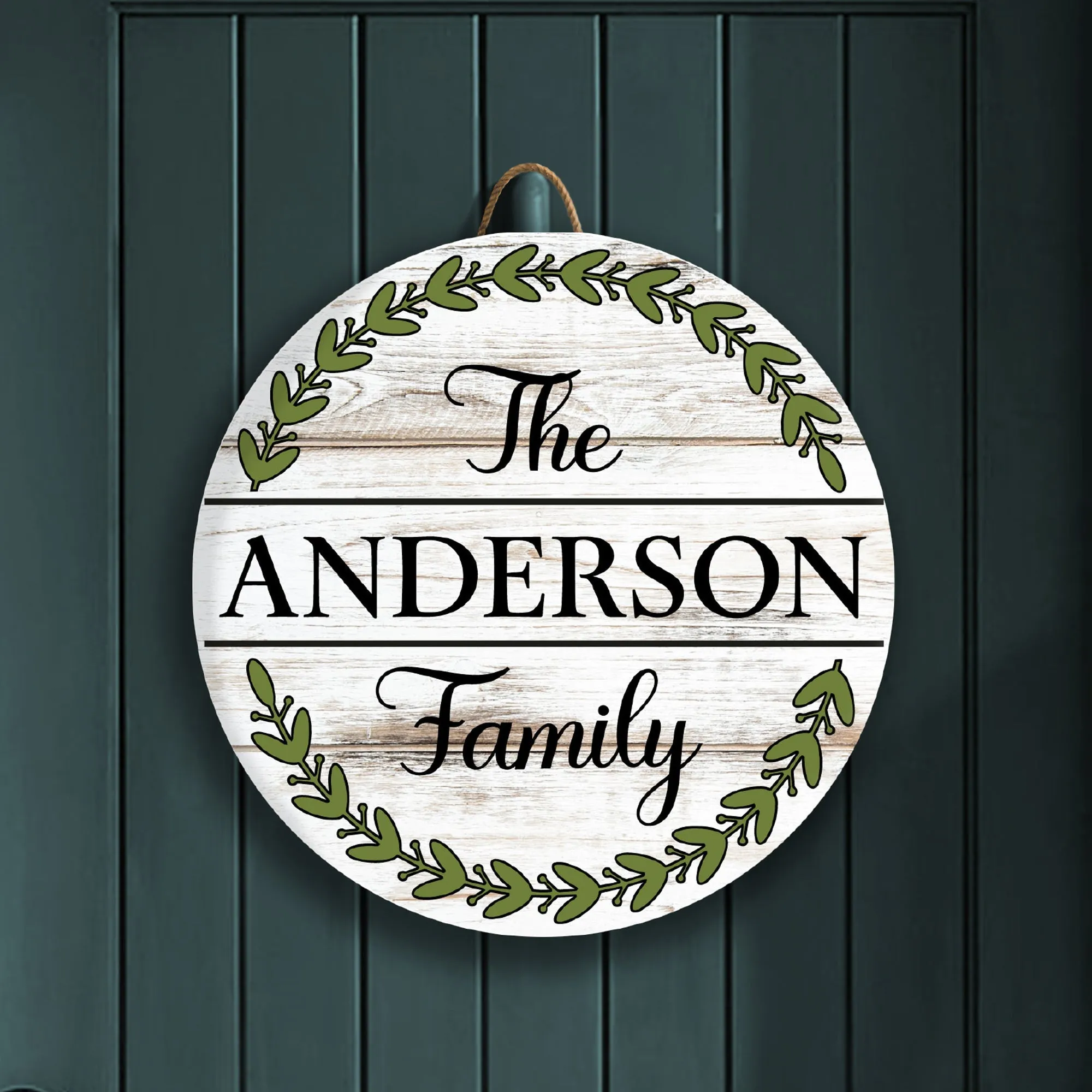 Rustic Personalized Front Door Decor