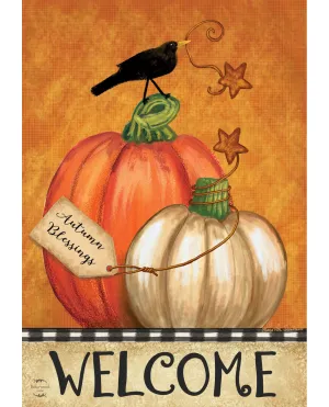 Rustic Pumpkins Garden Flag