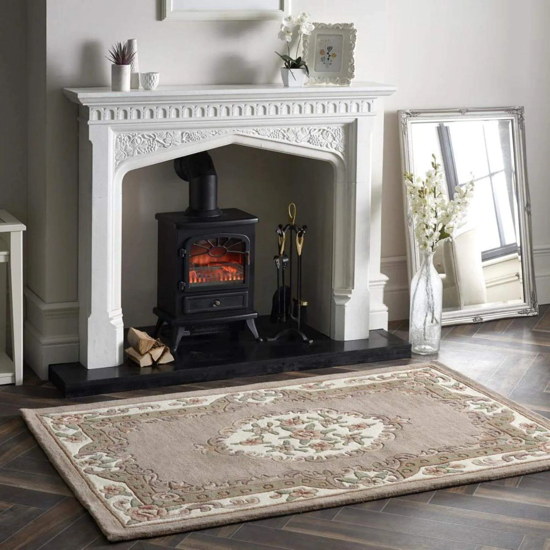 Shensi Beige Medallion Rug
