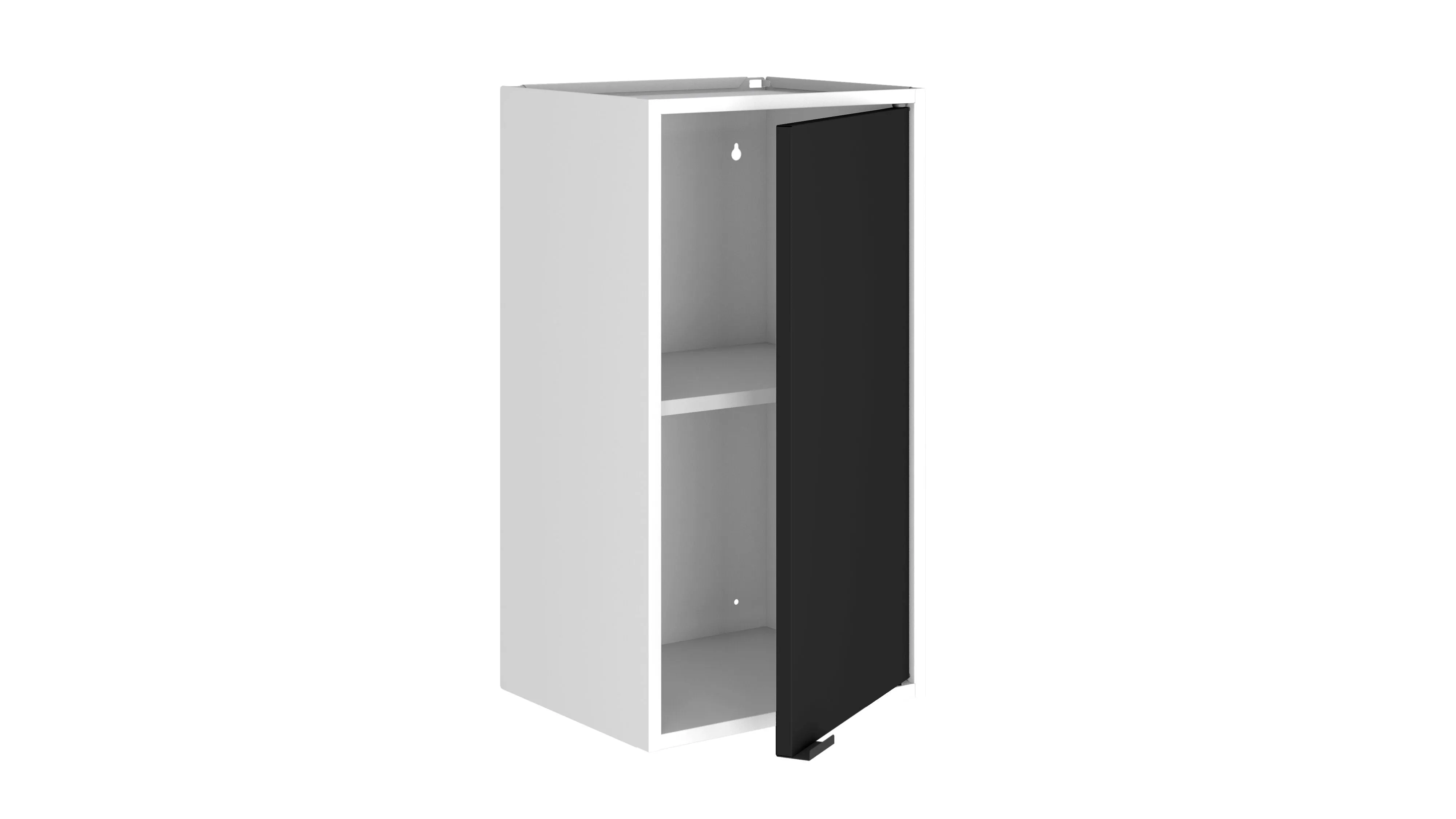 Smart 13.77" Floating Cabinet in White and Black