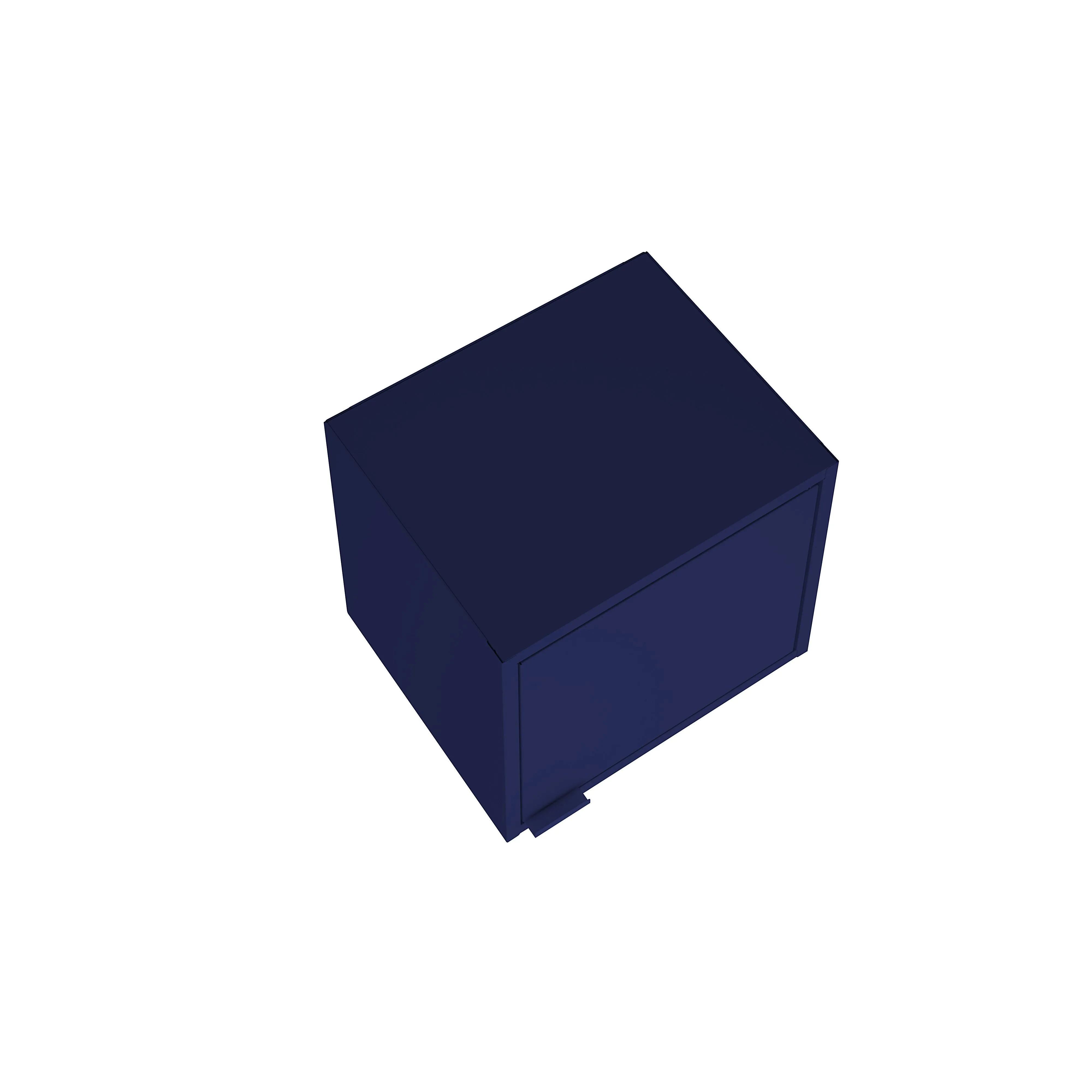 Smart 4-Piece 13.77" Floating Cabinet and Display Shelf in Blue