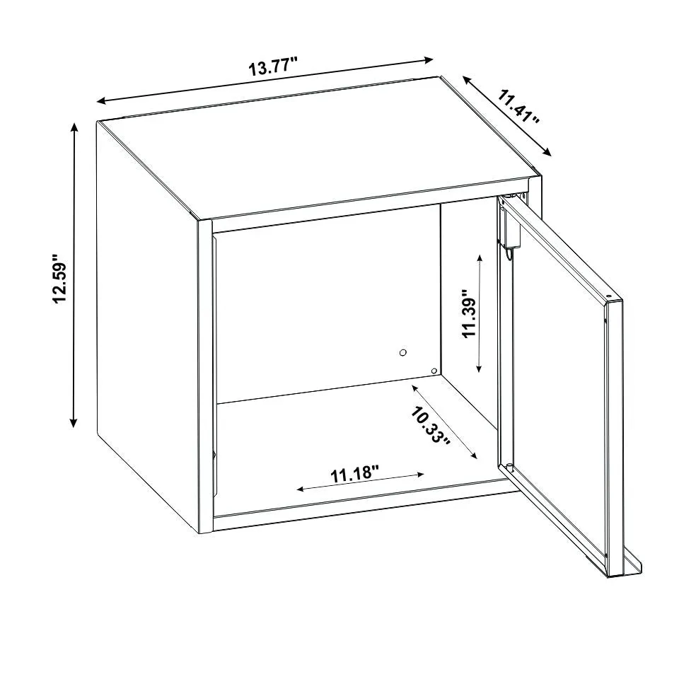 Smart 4-Piece 13.77" Floating Cabinet and Display Shelf in Blue