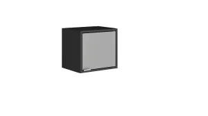 Smart Floating Cube Cabinet in Black and Grey
