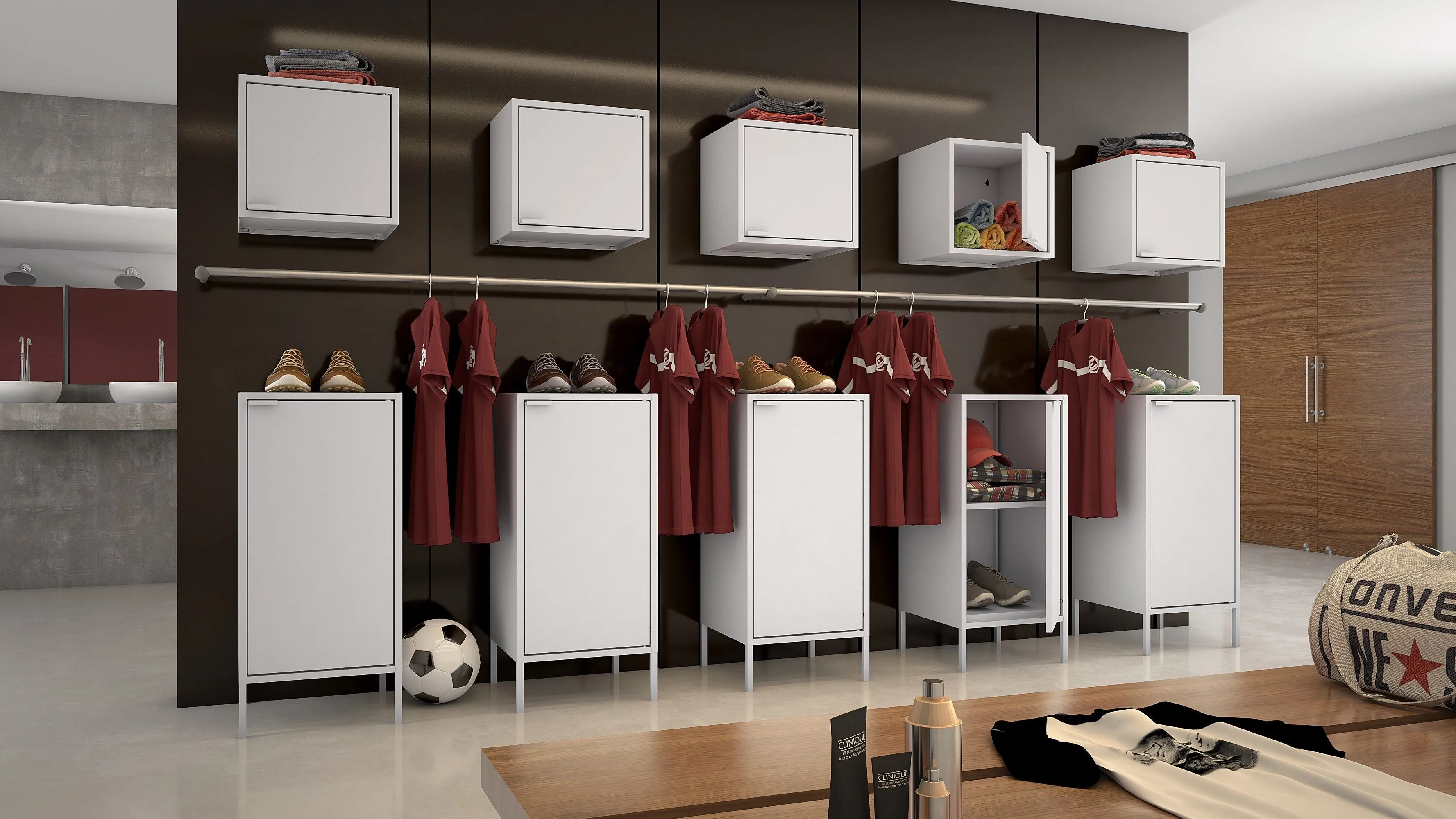 Smart Floating Cube Cabinet in White