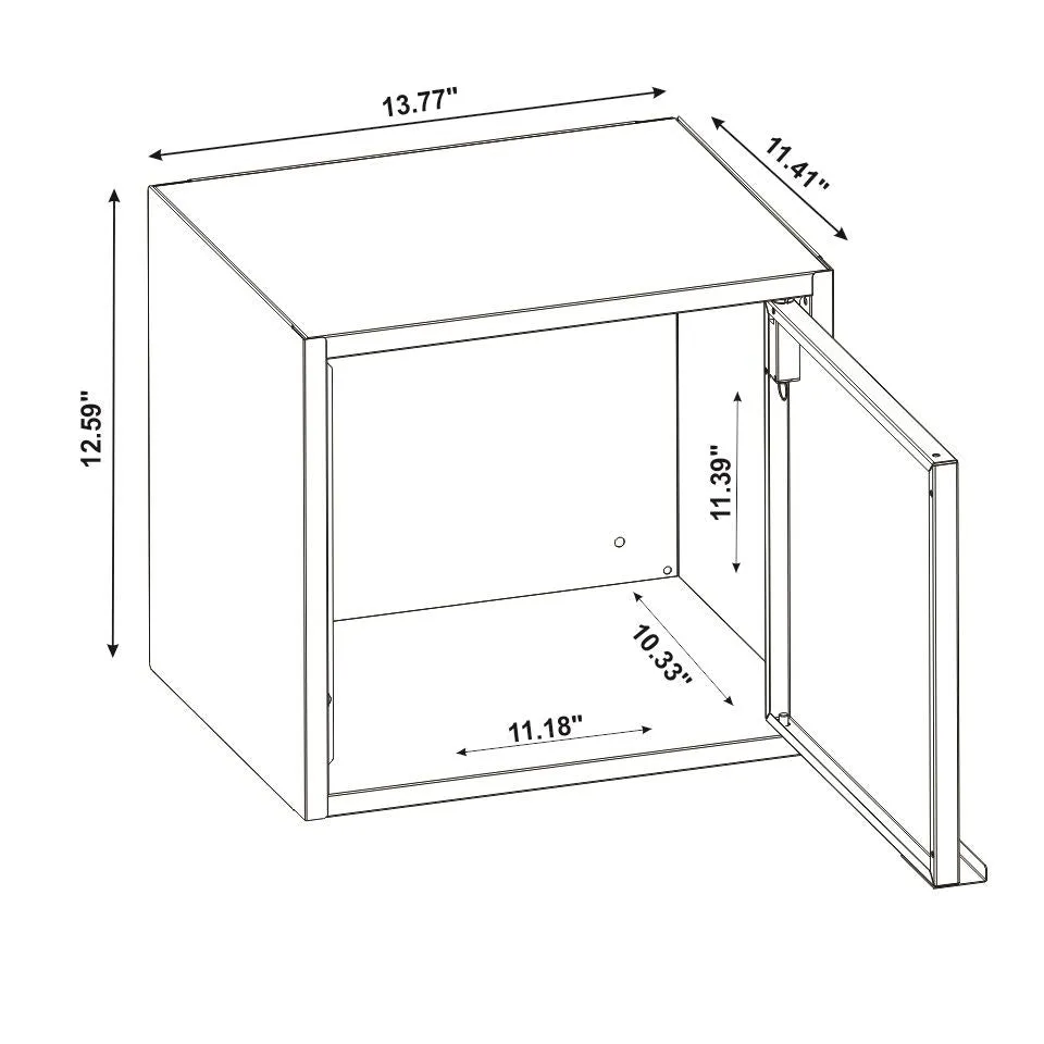 Smart Floating Cube Cabinet in White