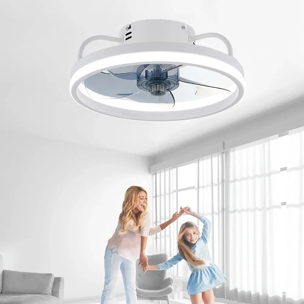 Smart Silent Ceiling Fan with Light - 6 Speed Remote Control