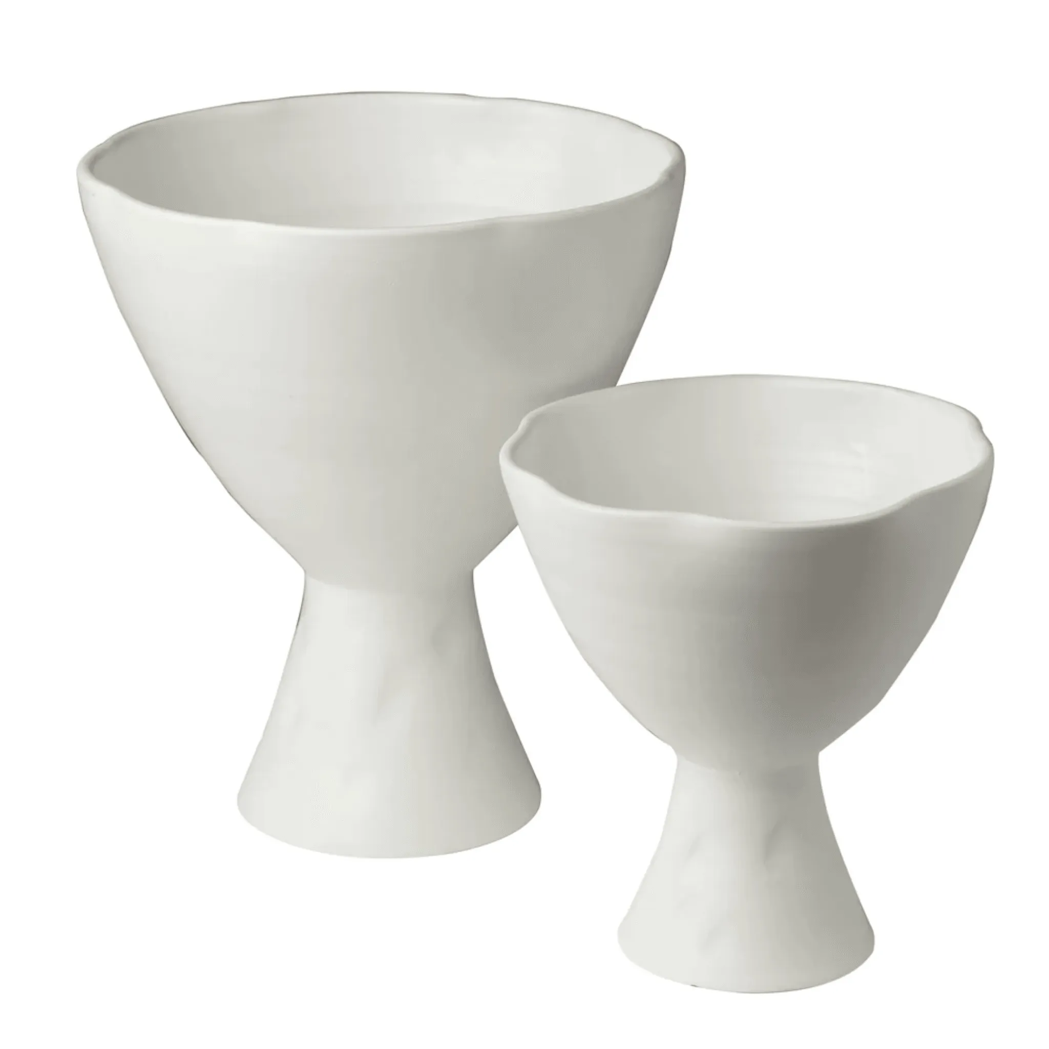White Laguna Footed Compote, Large