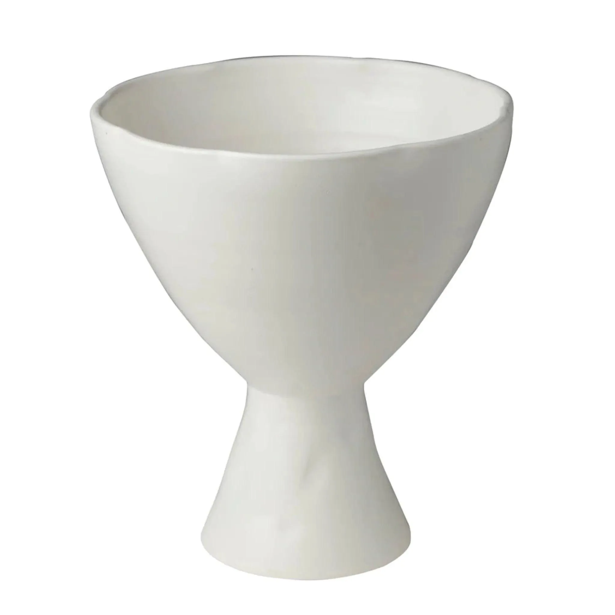 White Laguna Footed Compote, Large
