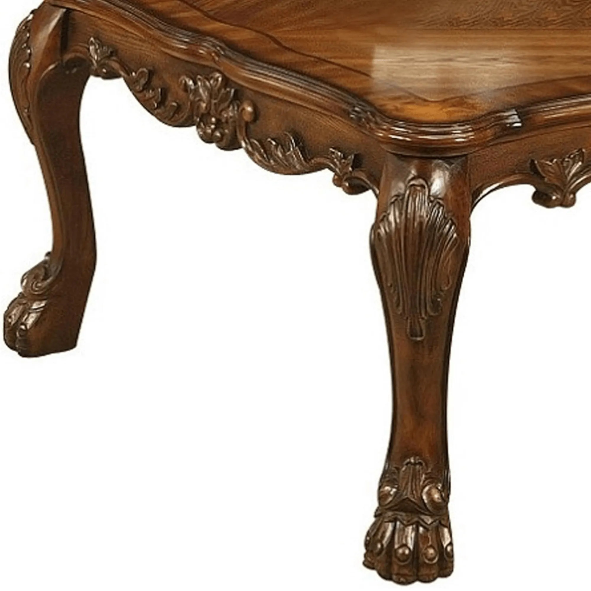 Wooden Twist Sallow Hand Carved Modern Teak Wood Rectangle Coffee Table