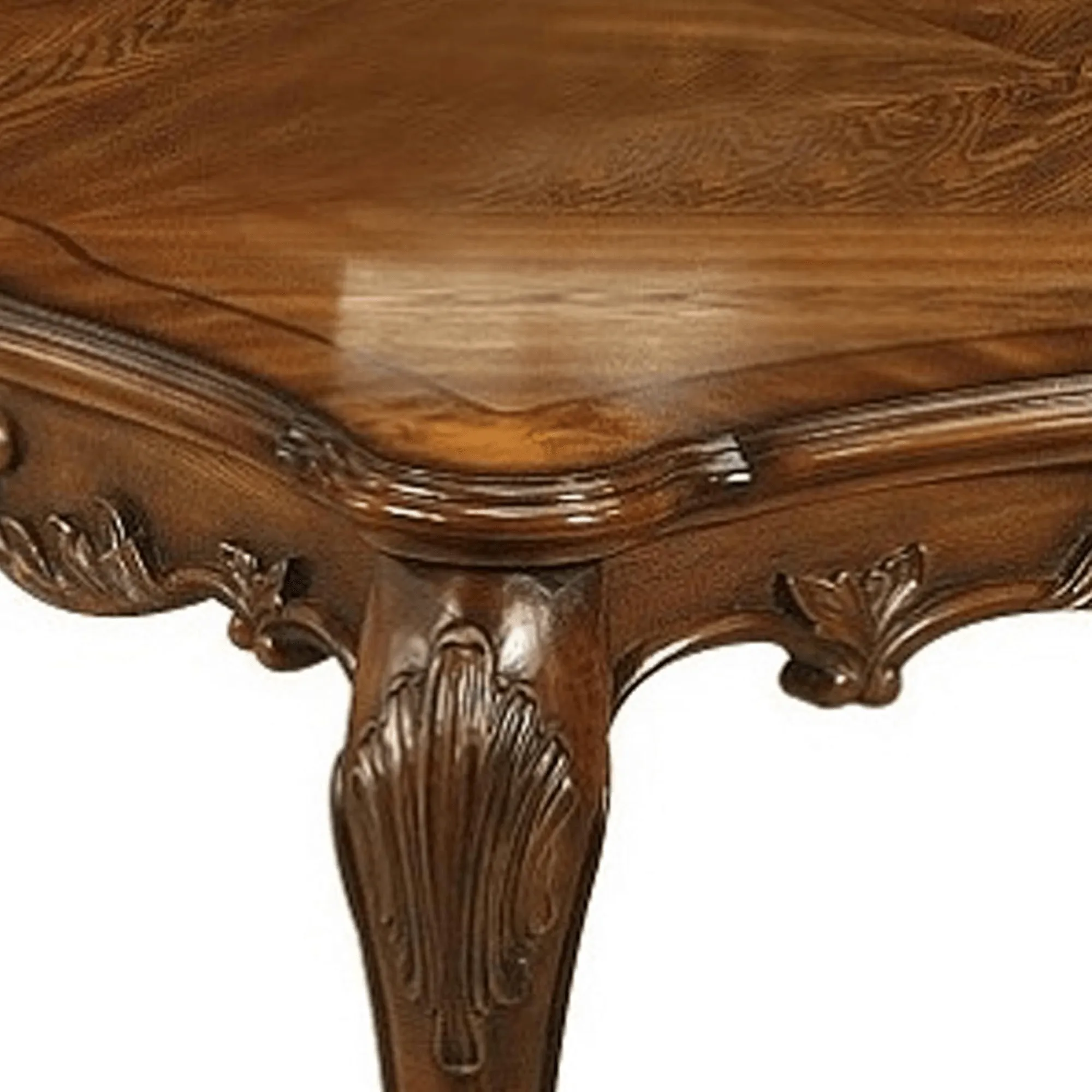 Wooden Twist Sallow Hand Carved Modern Teak Wood Rectangle Coffee Table