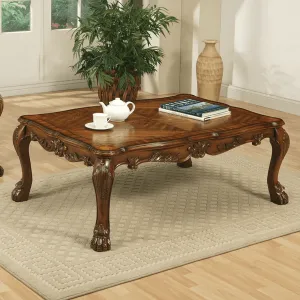 Wooden Twist Sallow Hand Carved Modern Teak Wood Rectangle Coffee Table